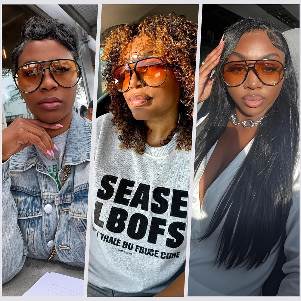 Retro Oversized Aviator Sunglasses