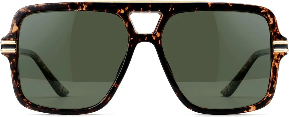 Retro Oversized Polarized Square Sunglasses