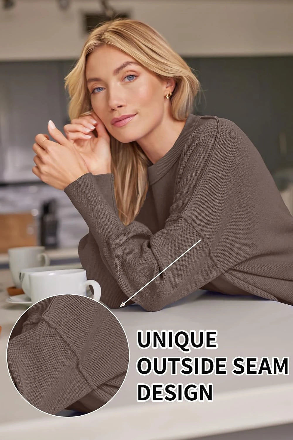 Oversized Batwing Knit Sweater