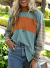 Dokotoo Color Block Long Sleeve Tunic