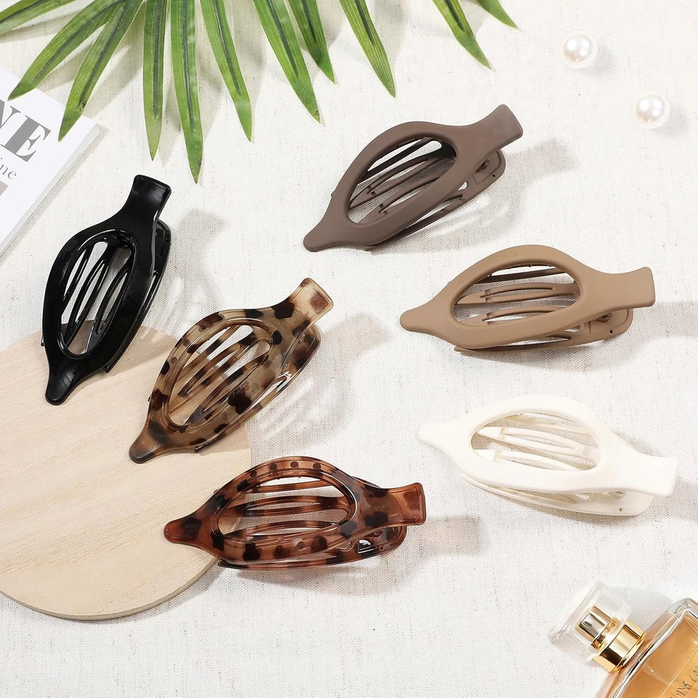 Flat French Hair Claw Clips