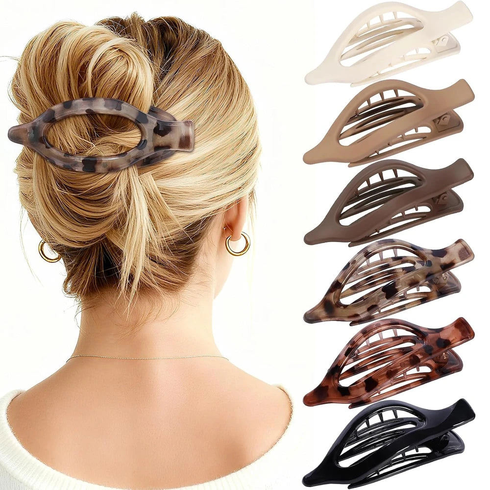 Flat French Hair Claw Clips