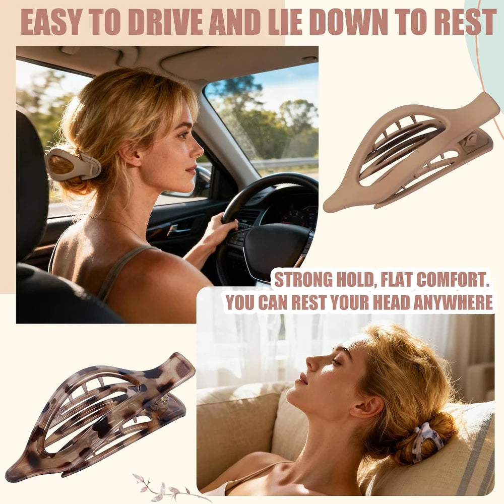 Flat French Hair Claw Clips