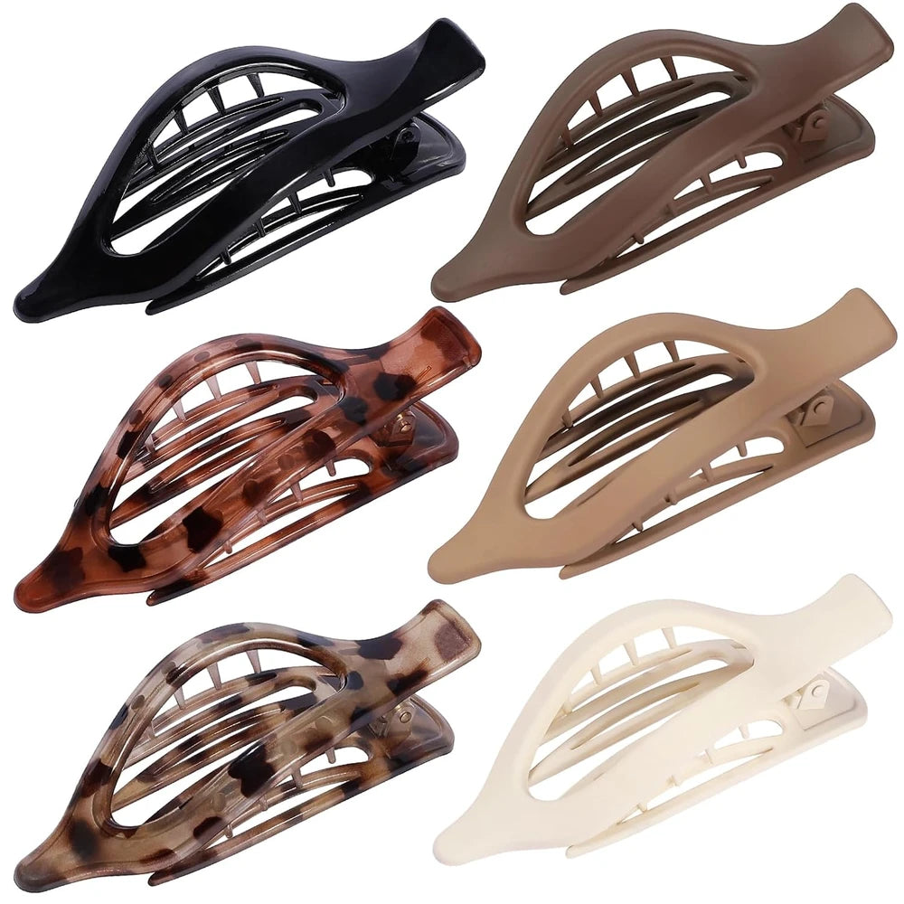 Flat French Hair Claw Clips