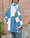 BTFBM Checkered Open Front Cardigan