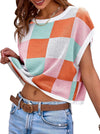 Color Block Knit Crop Top