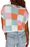 Color Block Knit Crop Top
