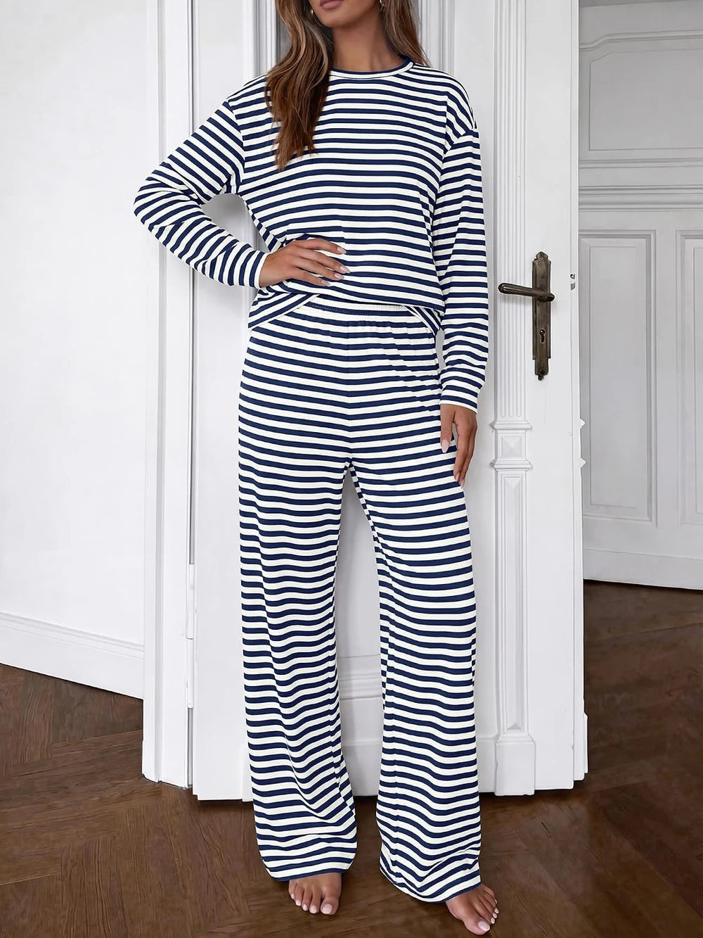 Striped Cotton Lounge Set