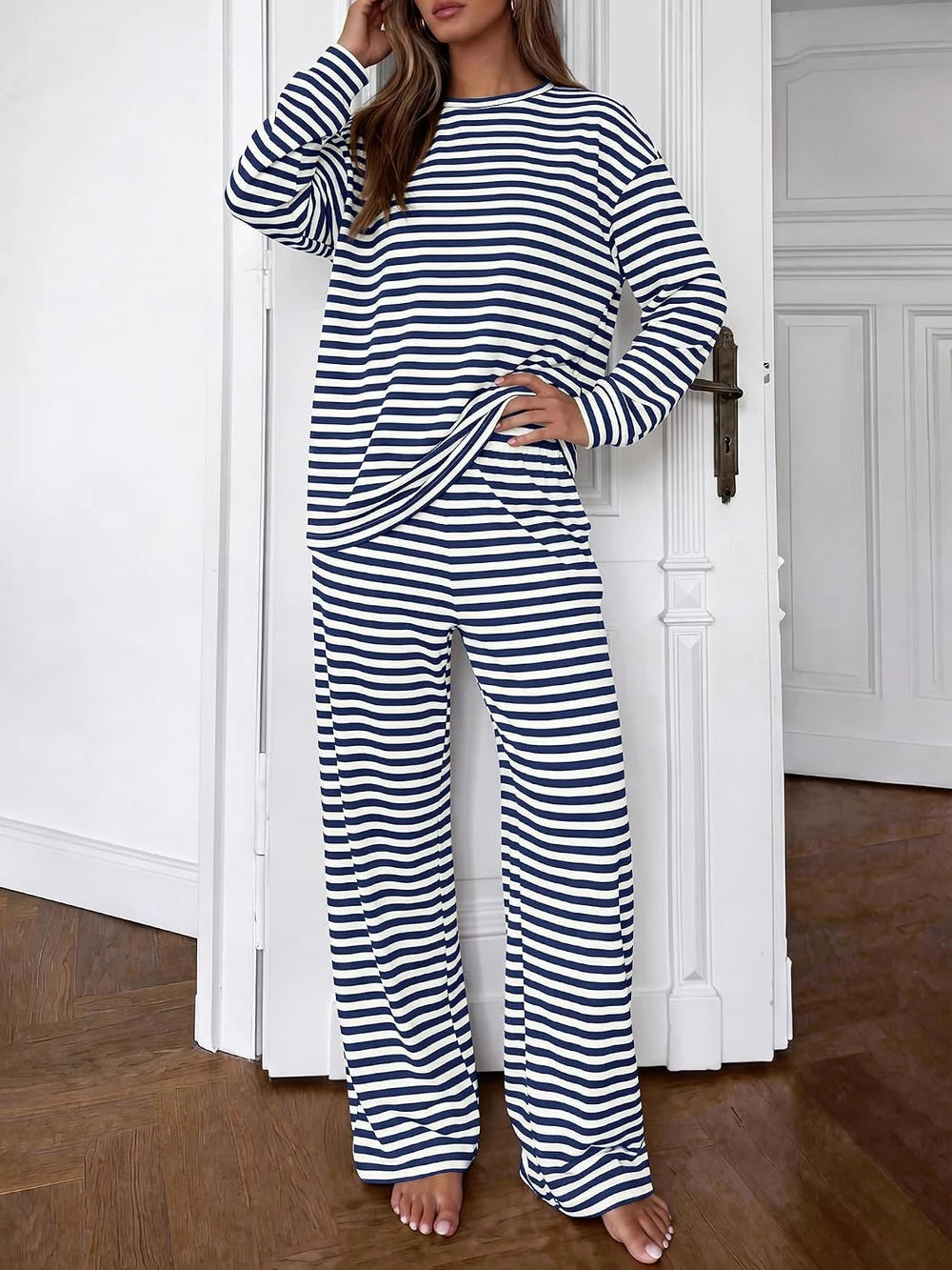 Striped Cotton Lounge Set