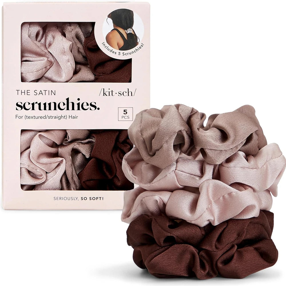 Kitsch Cameo Satin Scrunchies