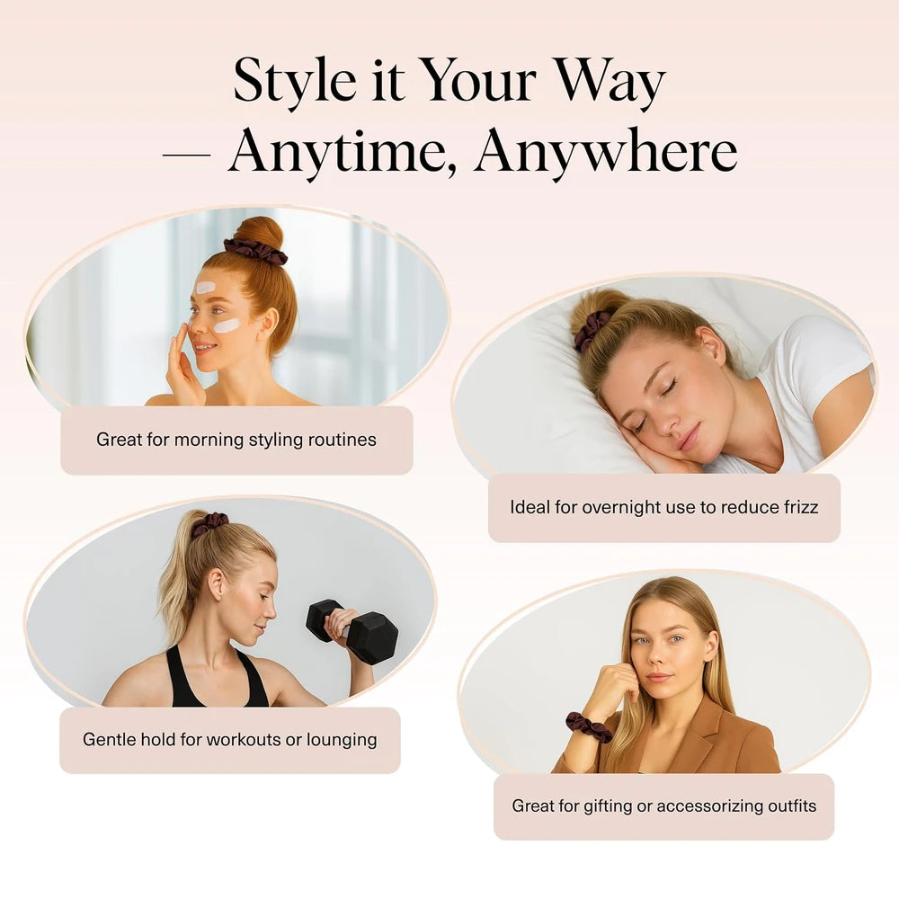 Kitsch Cameo Satin Scrunchies