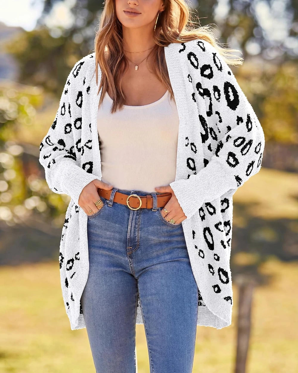 Leopard Knit Cardigan