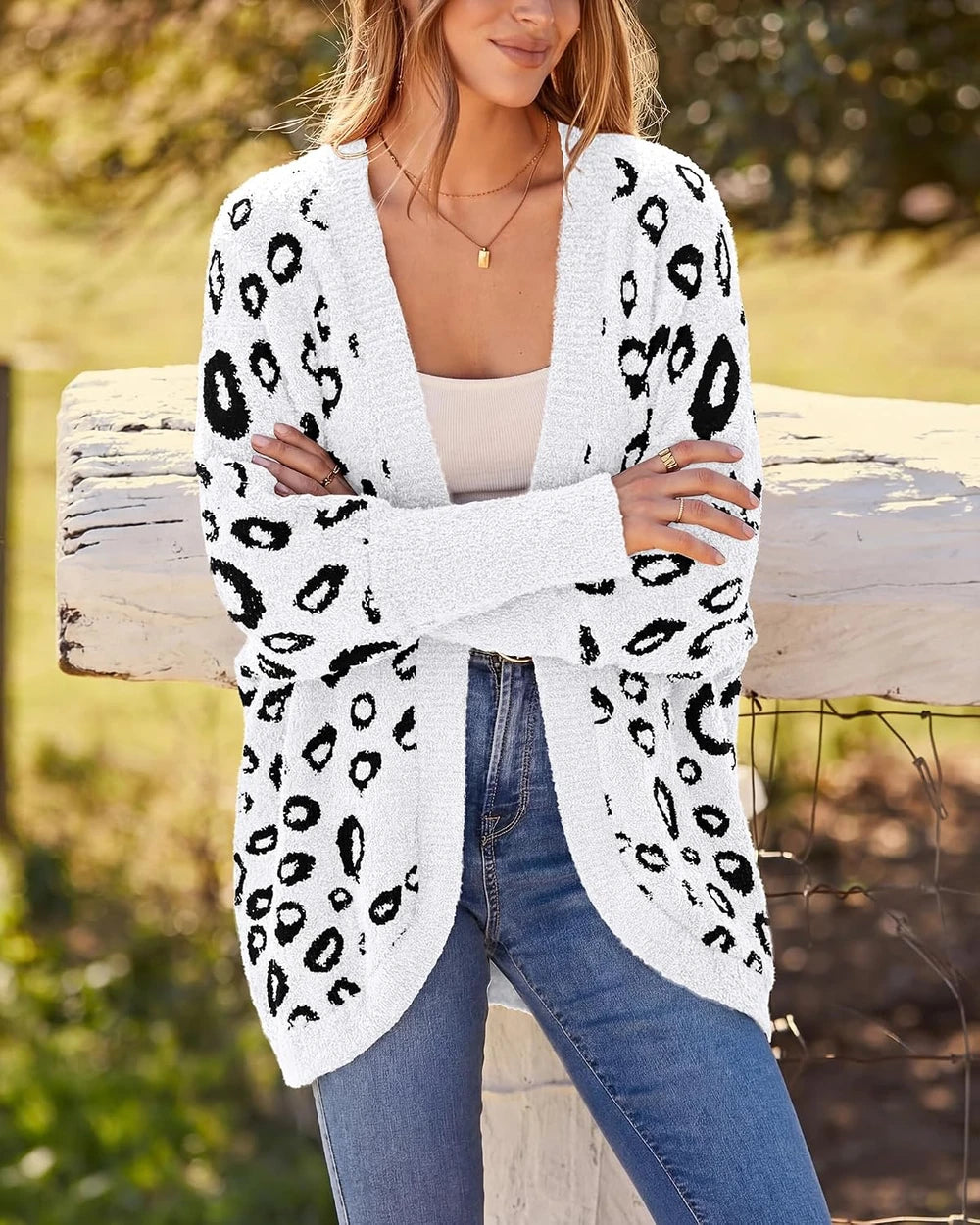 Leopard Knit Cardigan