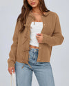 Ribbed Bow Cardigan
