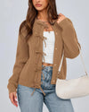 Ribbed Bow Cardigan