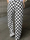 Checkered High Rise Palazzo Pants