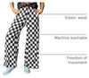 Checkered High Rise Palazzo Pants