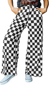 Checkered High Rise Palazzo Pants