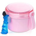 Pink Leakproof Denture Case and Soaking Cup