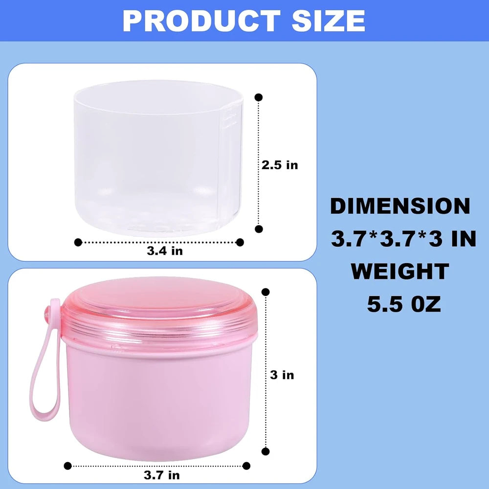 Pink Leakproof Denture Case and Soaking Cup