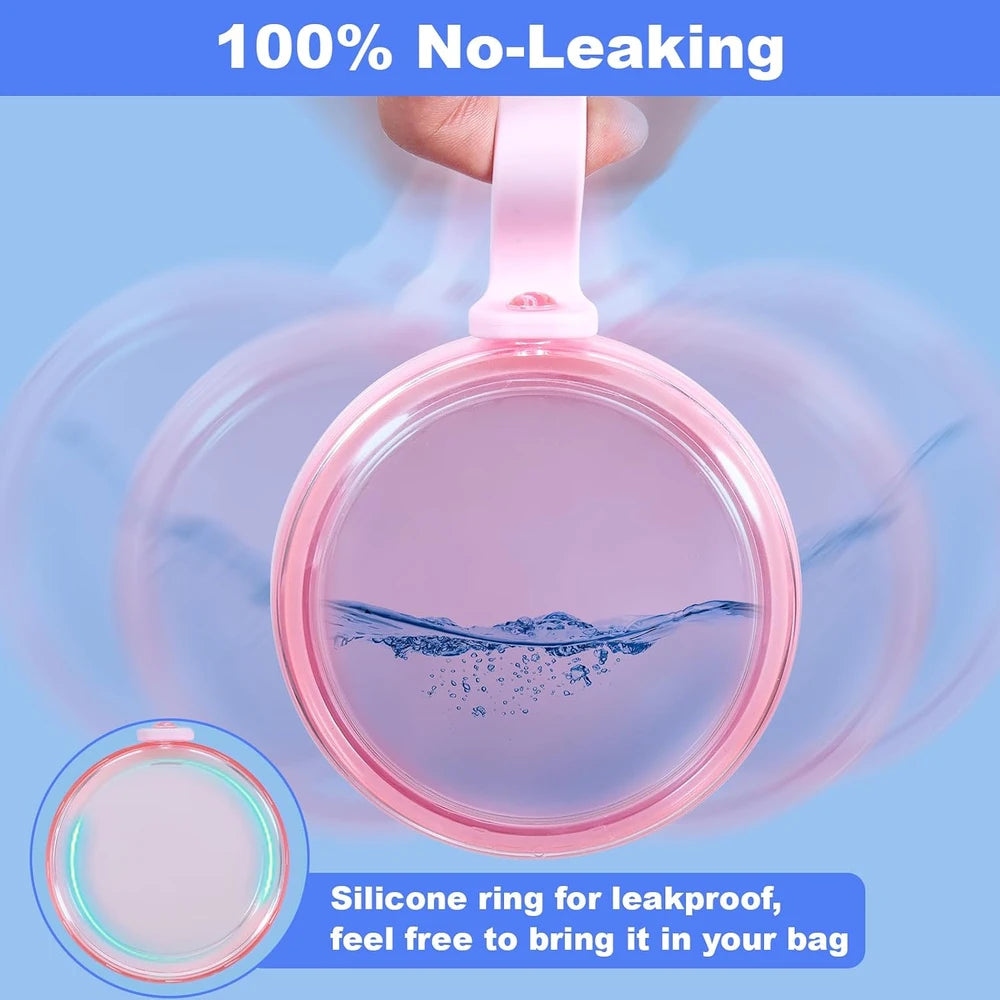 Pink Leakproof Denture Case and Soaking Cup