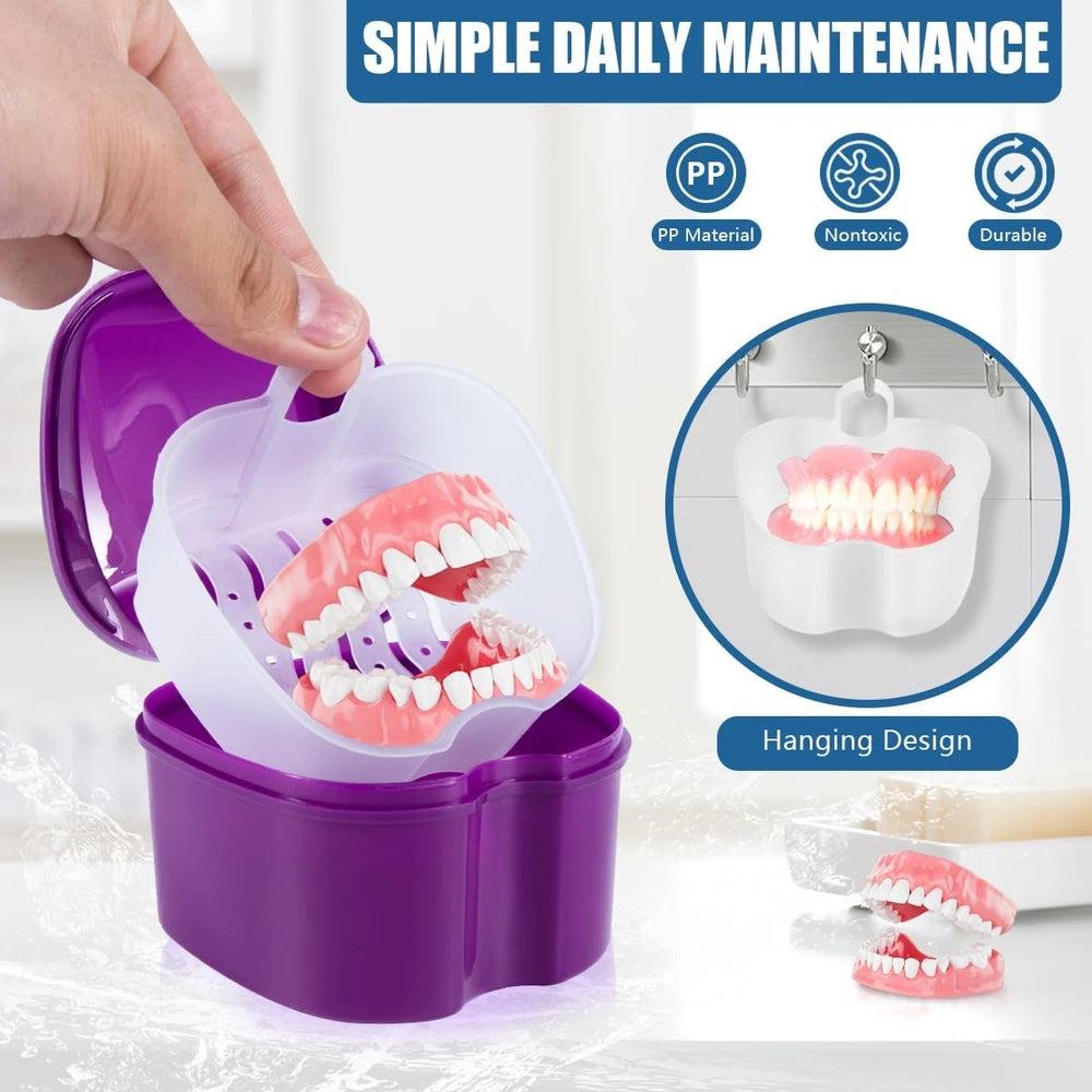 Denture Bath Case Storage Container