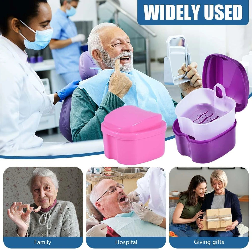 Denture Bath Case Storage Container