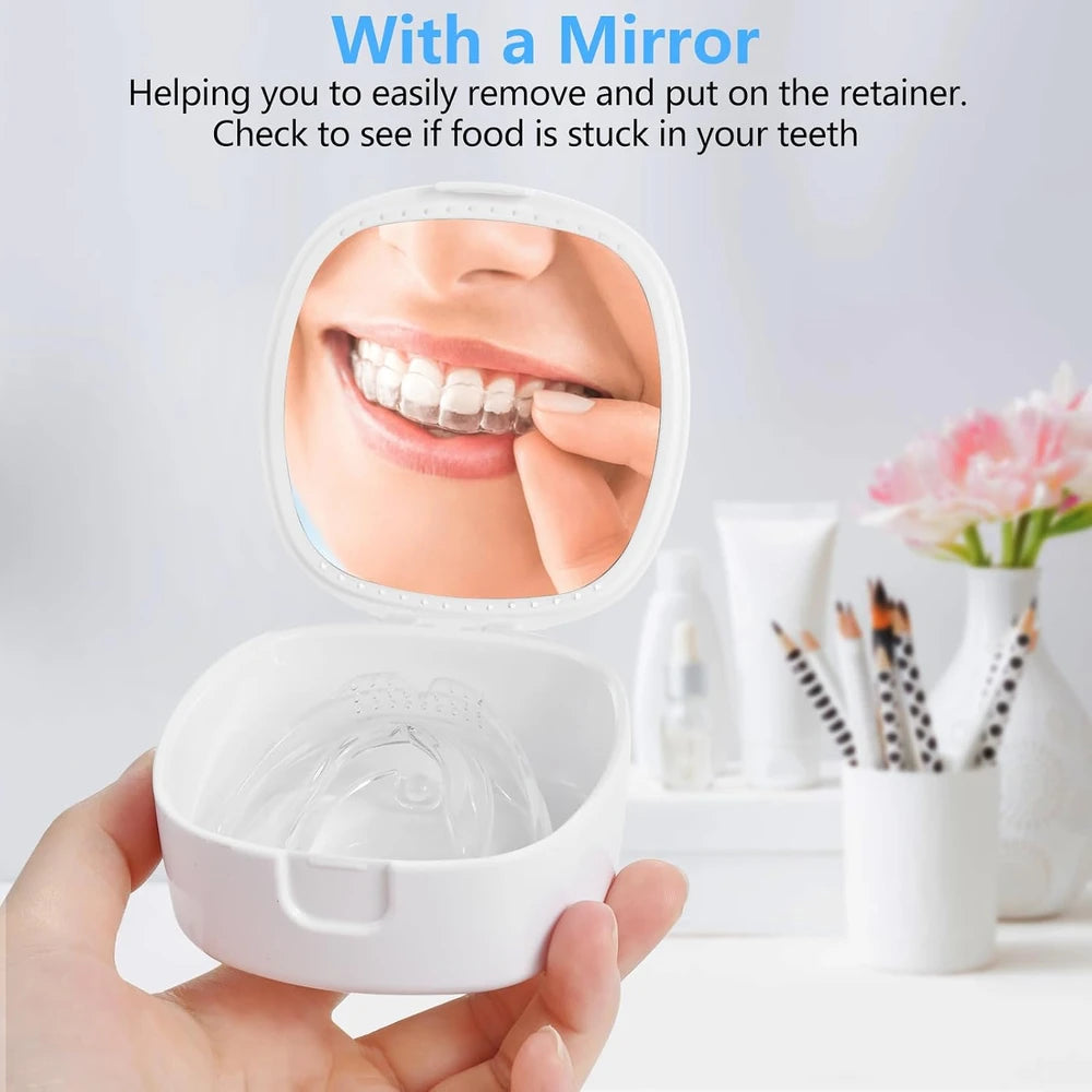 Leopard Print Retainer Case with Mirror