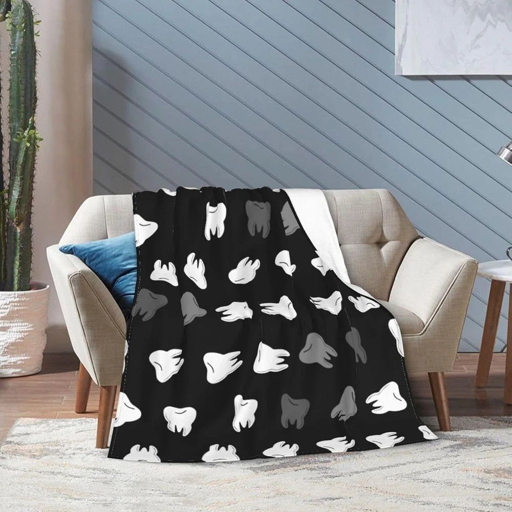 Dental Dentist Flannel Throw Blanket