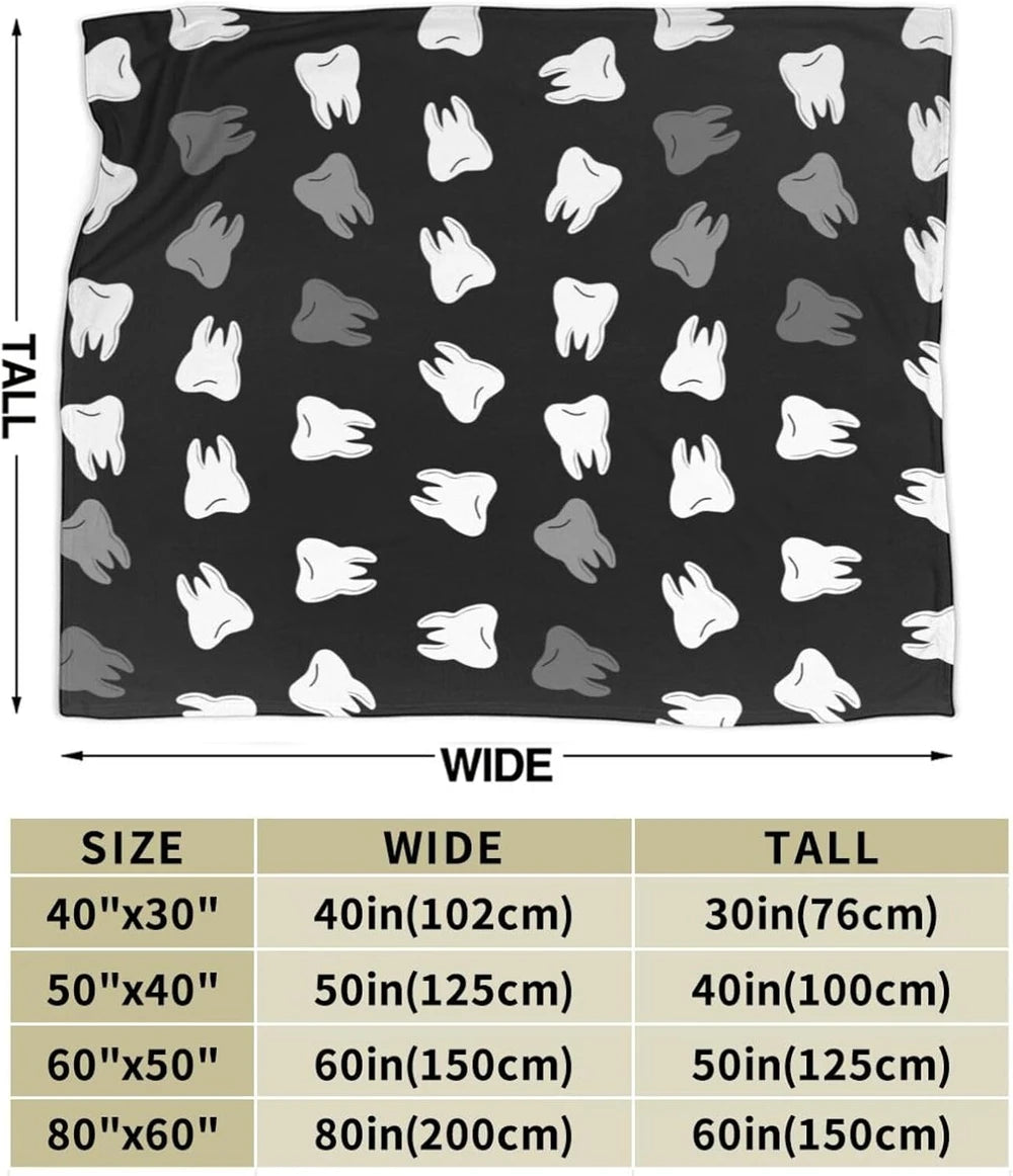 Dental Dentist Flannel Throw Blanket