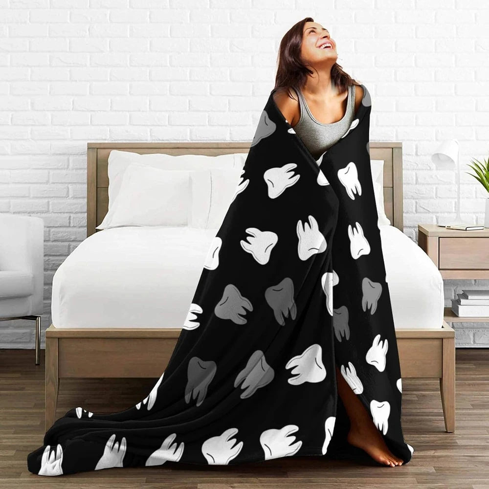 Dental Dentist Flannel Throw Blanket