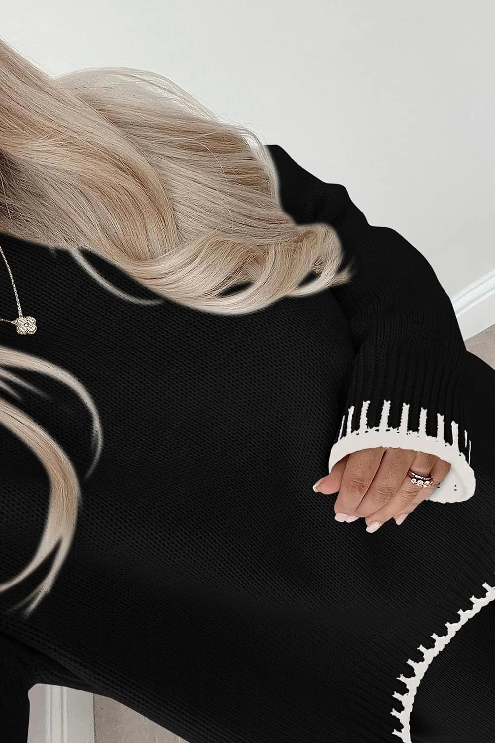 Two Piece Knit Sweater Outfit