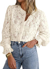Long Sleeve Lace Work Blouse