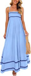 PRETTYGARDEN Spaghetti Strap Boho Maxi Dress