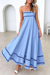 PRETTYGARDEN Spaghetti Strap Boho Maxi Dress