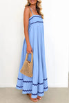 PRETTYGARDEN Spaghetti Strap Boho Maxi Dress