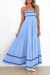 PRETTYGARDEN Spaghetti Strap Boho Maxi Dress