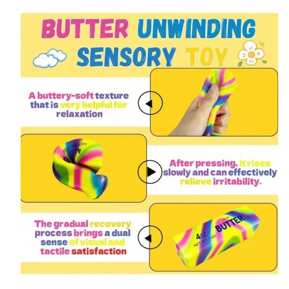 Soft Squeezable Butter Stick Fidget Toy