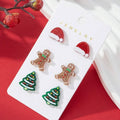 Festive Acrylic Christmas Stud Earrings