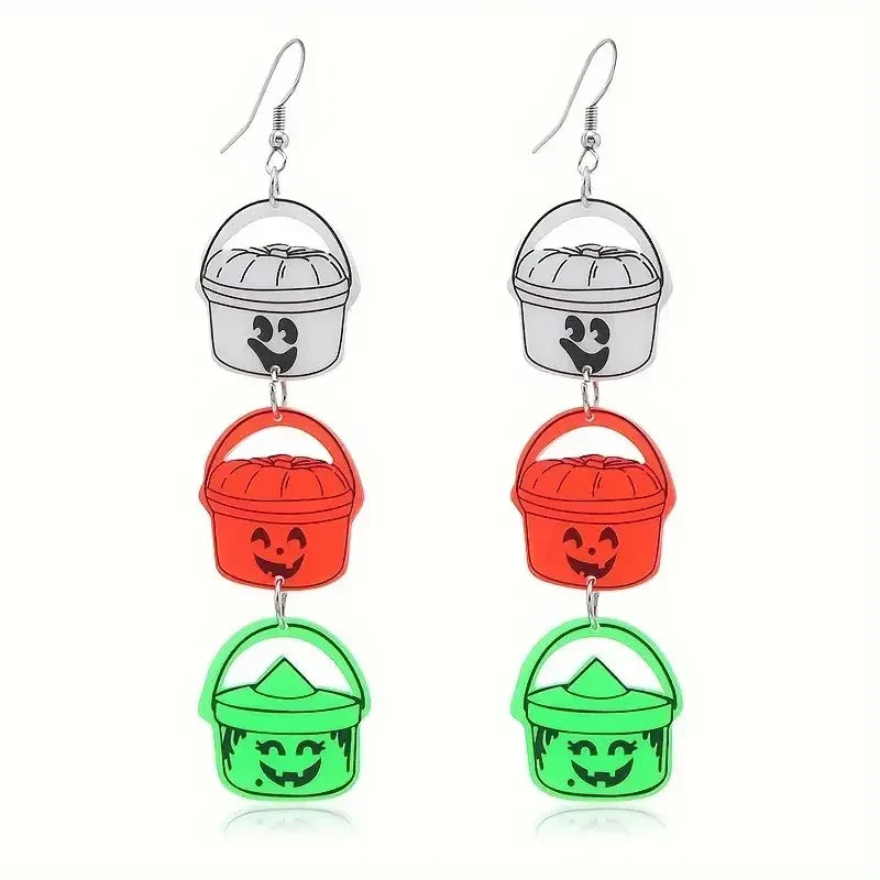 Ghost Face Dangle Earrings