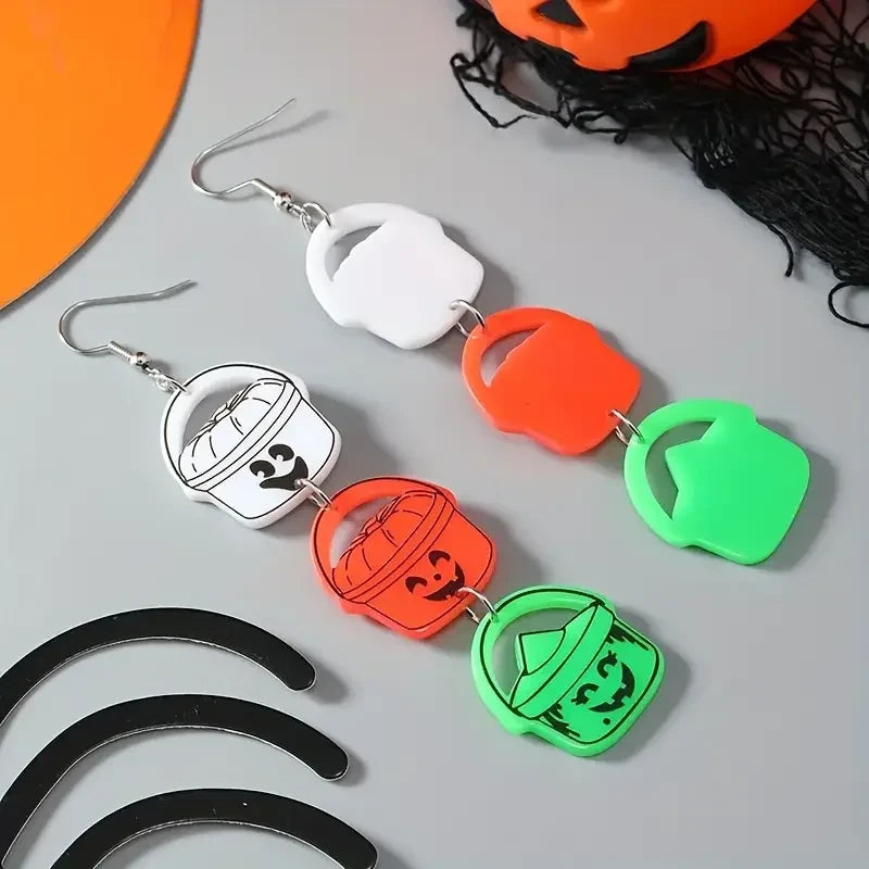 Ghost Face Dangle Earrings