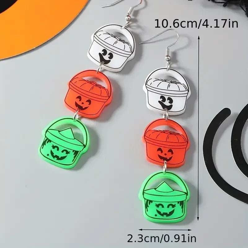 Ghost Face Dangle Earrings