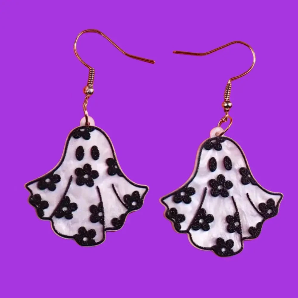 Ghost Acrylic Drop Earrings