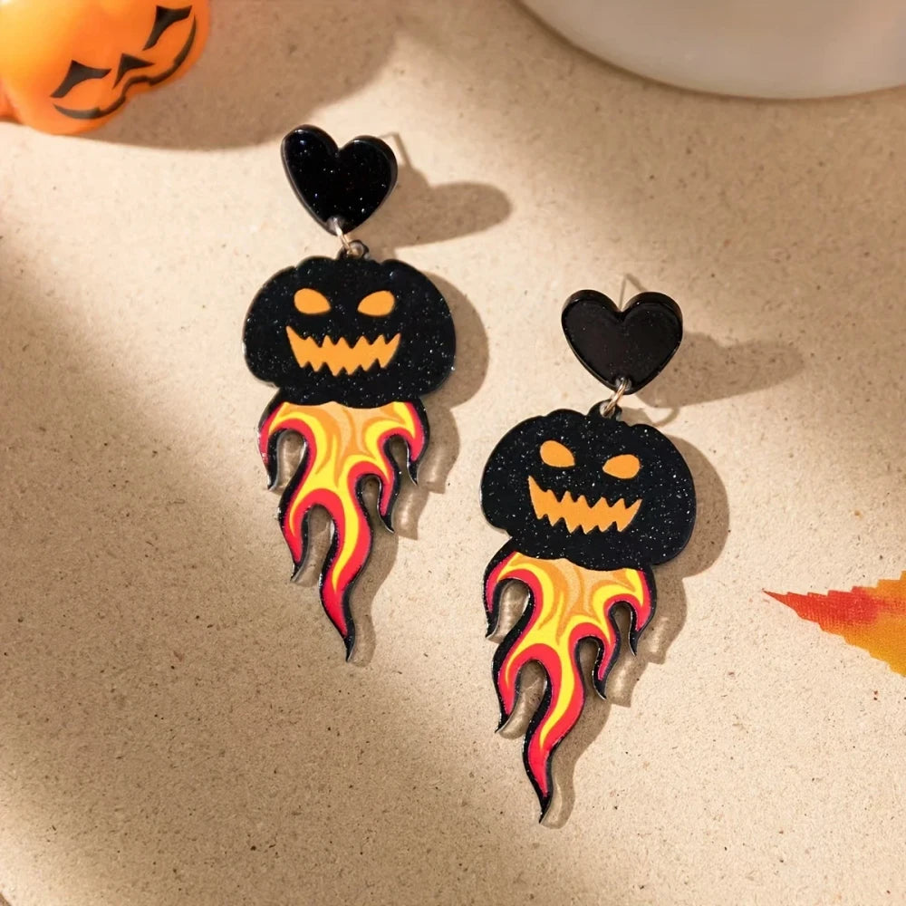 Bat Alien UFO Earrings