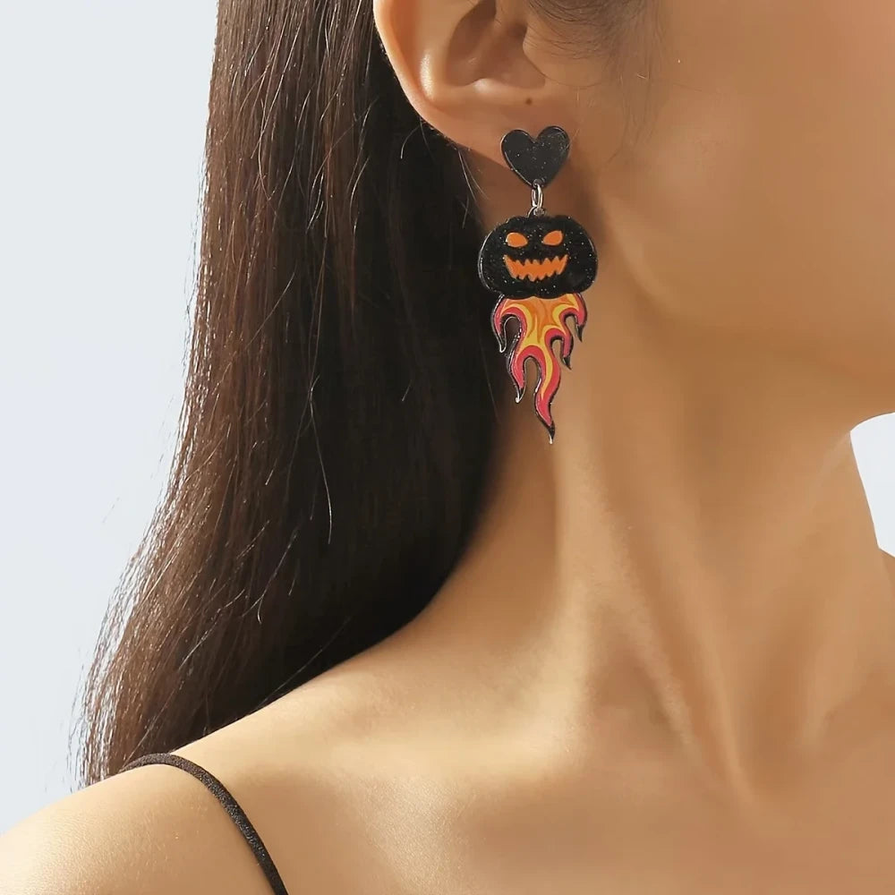 Bat Alien UFO Earrings