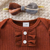 Baby Girl Plaid Overalls Outfit Set