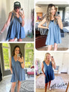 Athlisan Sleeveless Cotton Mini Dress