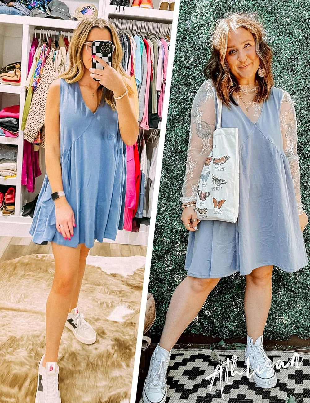 Athlisan Sleeveless Cotton Mini Dress