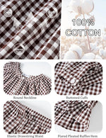 Womens Plaid Cotton Pajama Set