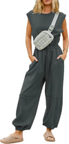 Casual Cotton Pocket Jumpsuit